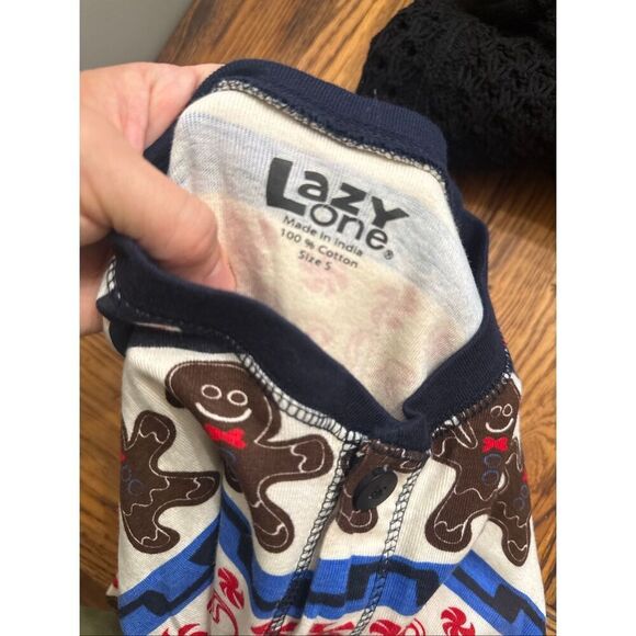 Lazy One Multicolor Gingerbread Man Christmas Flapjacks Pajama One Piece Small - Picture 5 of 5